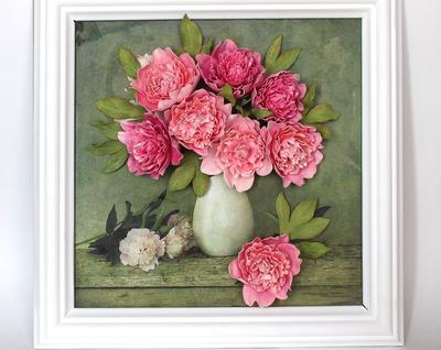 Розовые пионы цветущие цветочные картины маслом фон, цветы, пион, картина  фон картинки и Фото для бесплатной загрузки