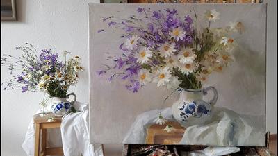 Картины цветы, цветы маслом, ART: fos_0017