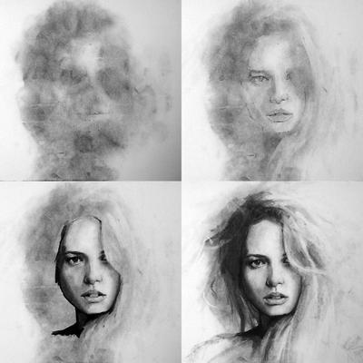 Портрет углем | Drawings, Face art, Portrait