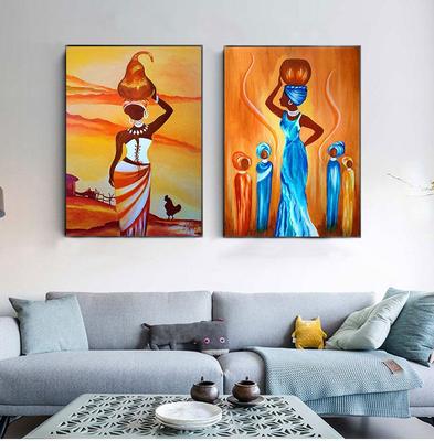 Купить Африканская женская жизнь в винтажном стиле, настенная живопись на  холсте, постер для домашнего декора, постеры и принты, без рамы,  декоративные картинки без рамки | Joom