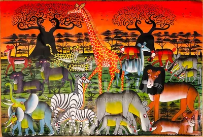 Африканская картина с Занзибара 58x87 — купить в Красноярске. Картины,  рисунки на интернет-аукционе Au.ru