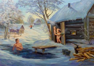 Картина в баню: мужики, женщины, пиво и раки / Картина для бани - купить по  низкой цене в интернет-магазине OZON (854735279)