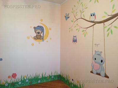Детские рисунки на стене в детской - роспись стен в детской | Фото и идеи