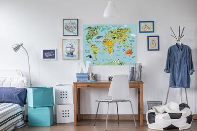 Карта мира в детскую комнату картина на холсте, Дизайнерские картины на  холсте: продажа, цена в Киеве. Картины от \"Upstream - интернет-магазин  домашнего декора\" - 2053878195 - 2053878195