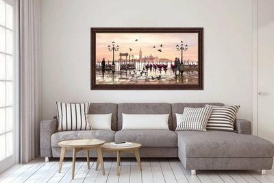 Интерьерная картина на стену в гостиную над диваном на заказ в  интернет-магазине Ярмарка Мастеров по цене 26000 ₽ – RE03YBY | Картины,  Астрахань - доставка по России