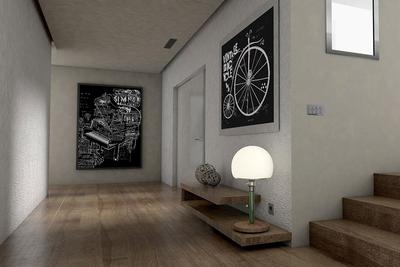Картины и постеры в интерьере коридора, прихожей в стиле лофт, фото