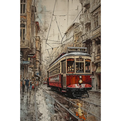 Картина на холсте Постер-лайн Трамвай 40x60 см по цене 644 ₽/шт. купить в  Москве в интернет-магазине Леруа Мерлен