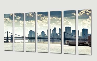 Картина (постер) - Модульная картина для офиса. Манхэттенский мост | купить  в КартинуМне!, цены от 990р.