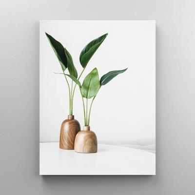 Интерьерная картина на холсте \"Натюрморт в скандинавском стиле зеленые  растения\" в скандинавском стиле, размер 60x80 см - купить по низкой цене в  интернет-магазине OZON (510982653)