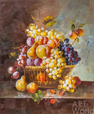 Картина Картина маслом \"Натюрморт с фруктами в стиле барокко N3\" 50x60  MP201101 купить в Москве