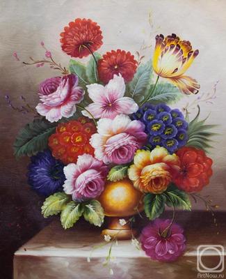Букет в стиле барокко N3» картина Потаповой Марии маслом на холсте —  заказать на ArtNow.ru