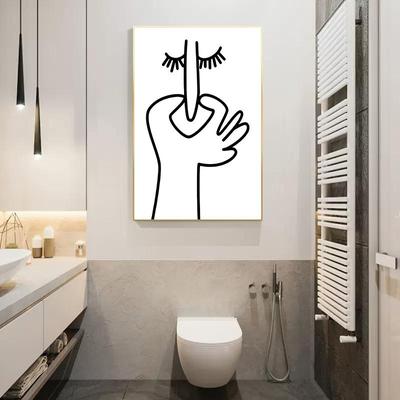 Купить Забавный постер с юмором для ванной комнаты, постер с неприятным  запахом, холст, картина, черно-белая настенная живопись для туалета,  гостиной, домашний декор, Cuadros | Joom