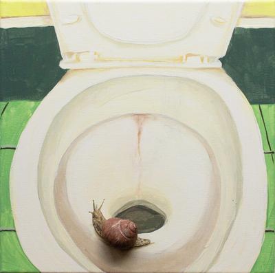 Bestkartina Картина Кот сидит на унитазе в туалете и смотрит