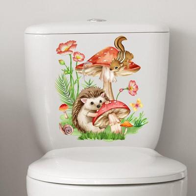 Купить Наклейки для ванной и туалета, современные минималистичные цветочные  узоры, самоклеящиеся картины для украшения ванной комнаты | Joom