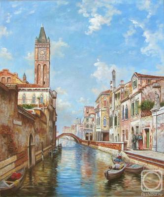 Картина маслом \"Солнечная Венеция\" — В интерьер