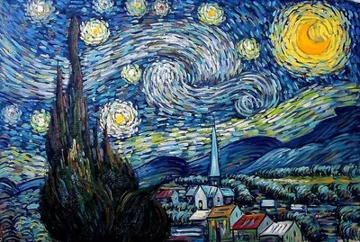Картина Винсента Ван Гога Звездная ночь над Роной | Артхив