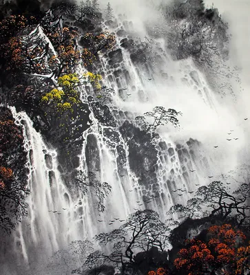 Расписанные вручную китайские картины, пейзаж династа Цин в Китае, #09,  бесплатная доставка | AliExpress