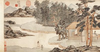 Горы и вода - китайской живописи CNAG220621 - Artisoo.com