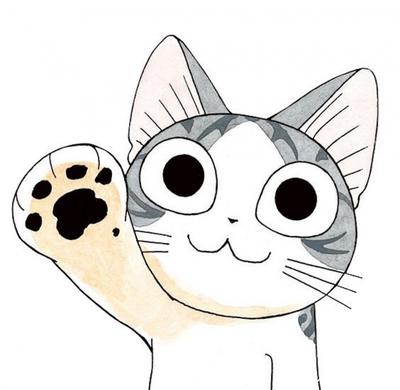 Раскраска Аниме котёнок с бантиком | распечатать раскраски для детей
