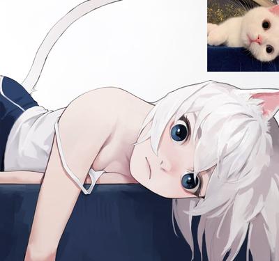 Мягкий котенок аниме брелок 14см Белый / Anime cat 14cm - купить с  доставкой по выгодным ценам в интернет-магазине OZON (1132682348)