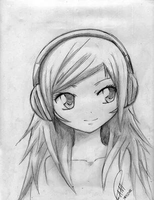 Рисунки девушек аниме (64 фото)