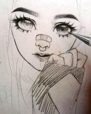 Как нарисовать аниме девушку и парня карандашом (72 фото) - рисуем легко и  красиво лицо, глаза аниме персонажа