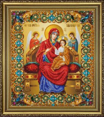 Картины Бисером p-415 Икона Божьей Матери Всецарица фирменный набор для  вышивки бисером купить оптом в