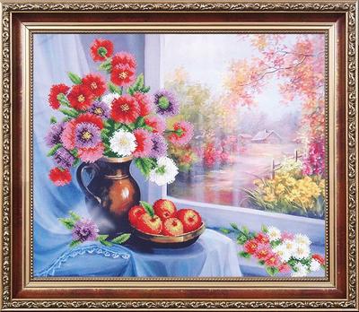 ОСП-43 Павлины в саду, набор для вышивки бисером картины (ID#1603634885),  цена: 6113 ₴, купить на Prom.ua