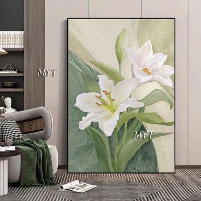 Красивые Масляные картины с двумя цветами лилии, оптовая продажа 3d картин,  товары для дома, настенная живопись на холсте, художественное оформление |  AliExpress
