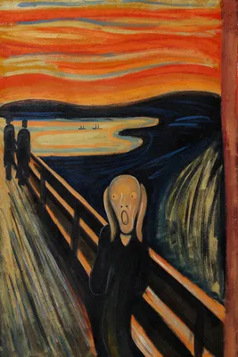 Картина Крик Эдварда Мунка купить репродукцию на холсте - Галерея Бэнкси