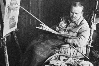 Картина дня. Б. М. Кустодиев (1878 -1927). Мужчина у окна. Портрет Николая  Протасова. 1896 | АГКГ