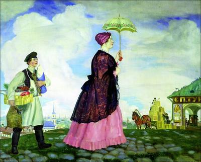 Купить картину маслом Провинция Кустодиев Борис от 5660 руб. в галерее  DasArt
