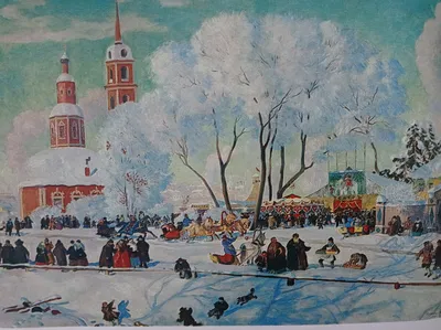 Картина «Гулянье» стала центром выставки работ Бориса Кустодиева