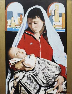 Купить картину Чёрная Мадонна с младенцем в Москве от художника Киселёва  Ксения