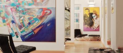 Картина на холсте интерьерная (зонтики разноцветные масляная живопись  абстрактные дождем) 60x80 см/для интерьера/в комнату/на стену/в подарок -  купить по низкой цене в интернет-магазине OZON (754375468)