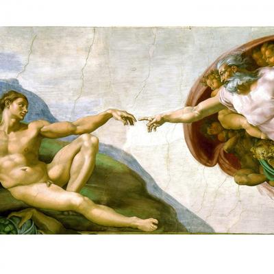 Купить картину Сотворение Адама - Микеланджело, интернет магазин