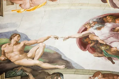 Картина Сотворение Адама (фрагмент) Микеланджело из янтаря купить в Украине  по привлекательной цене — Amber Stone