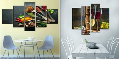 Модульные картины на кухню, купить модульную картину в кухню