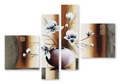 Модульная картина 358 \"Цветы в вазе\" – фото в интерьере | Купить, цена 9  220 руб.