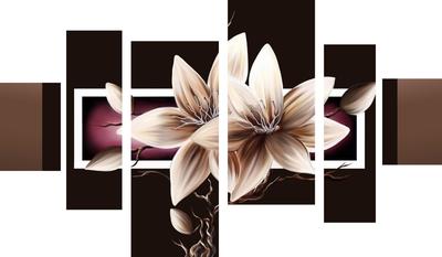 Arthata-Модульные-картины Картина на стену модульная на кухню/Цветы, розы,  букет