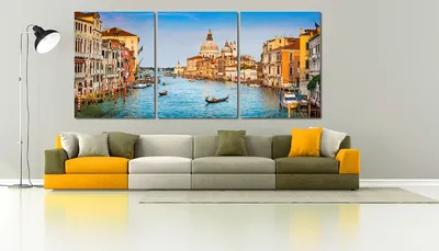 Модульная картина большая в гостиную/спальню \"Морская волна 5 частей\" 80 x  140 см (MK50156) — купить в интернет-магазине STARMAX