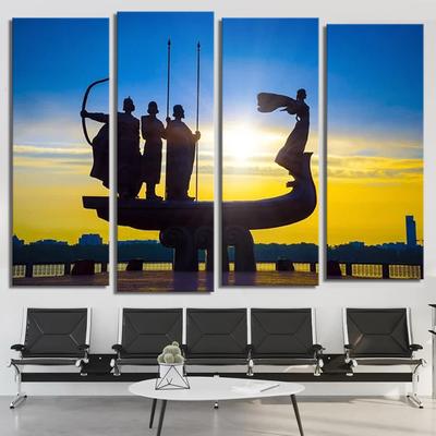 Модульная картина на холсте для интерьера Poly Print Art Танцующие рыбы  60х170 см. - купить в Москве, цены на Мегамаркет