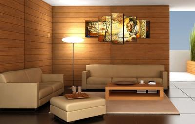 Модульные картины в интерьере гостиной над диваном — фото дизайна — Портал  о строительстве, ремонте и дизайне