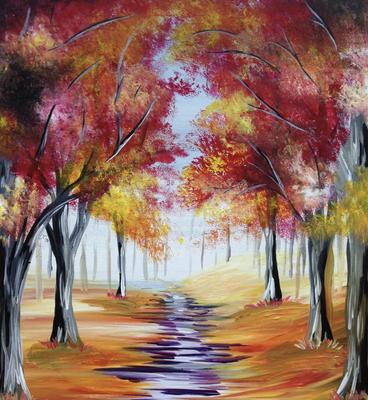 Картина по номерам 40x50 см Цветной холст Осенний пейзаж (28 цветов) по  цене 658 ₽/шт. купить в Туле в интернет-магазине Леруа Мерлен