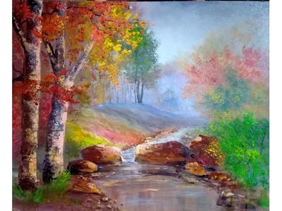 Осенний пейзаж» картина Смородинова Руслана маслом на холсте — купить на  ArtNow.ru