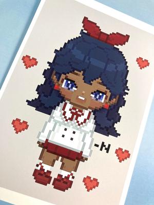 Vector Pixel Art Anime Girl Stock Vector - Illustration of happy, cartoon:  118215337