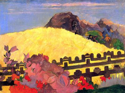Картина на холсте Поль Гоген \"Пейзаж с павлинами\"