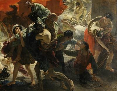 Репродукция картины «Последний день Помпеи» купить в интернет магазине  недорого