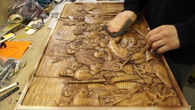 Невероятно детализированные резные деревянные картины Евгения Дубовика (33  фото)