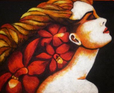картина из шерсти \"Рыжий кот\" по мотивам рисунков Ким Хаскинс | Валяние,  Картины, Поделки